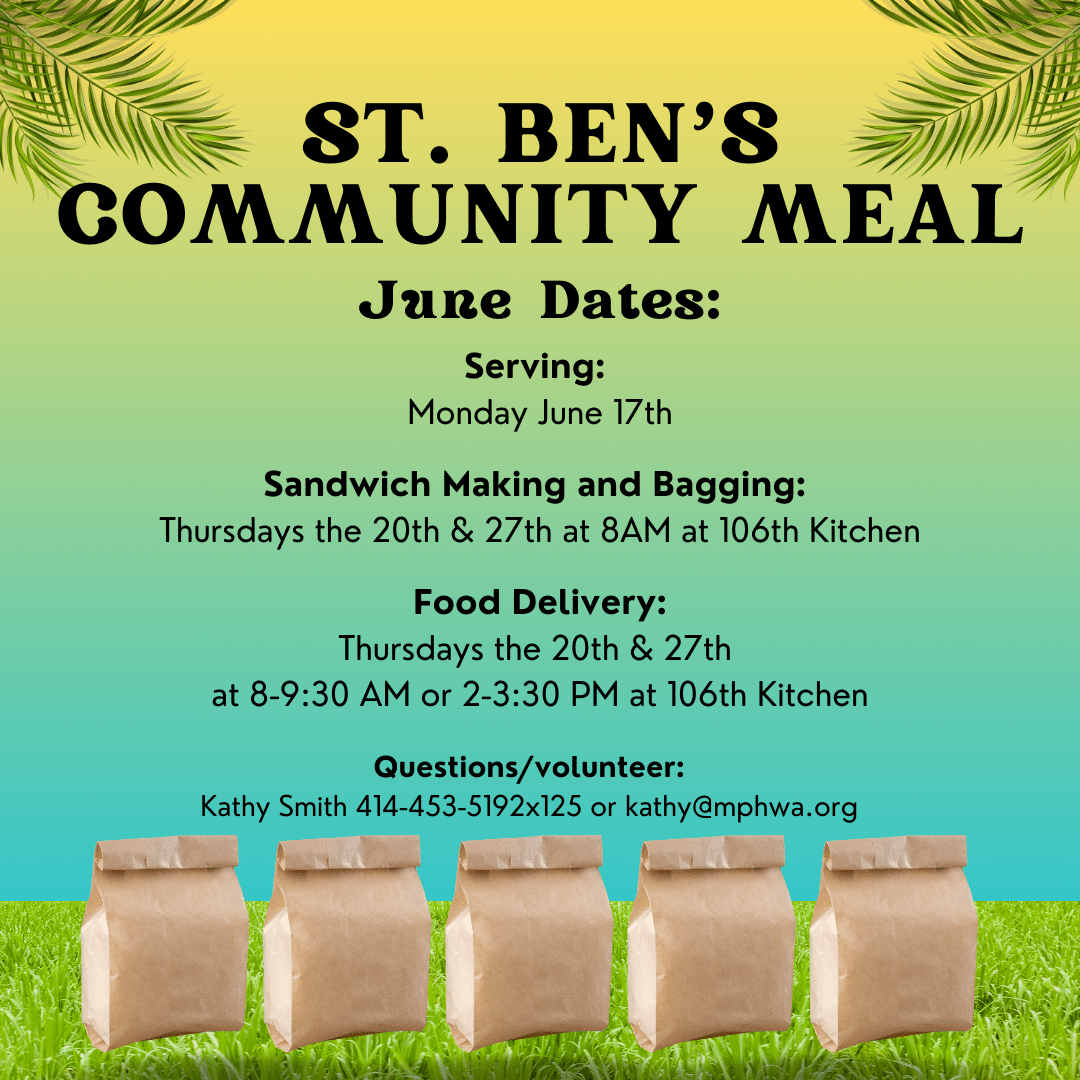 St. Ben's Community Meal June Dates
